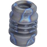 Titanium Knife Lanyard Bead Parachute Cord Bead, DIY Decoration, with 6 Keyfob Slots to Install Glowing Vials (Flame Texture)