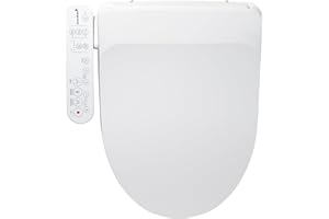 SmartBidet SB-100C Electric Bidet Seat for Elongated Toilets with Control Panel, Massage Wash, Child Wash, Heated Water and Seat