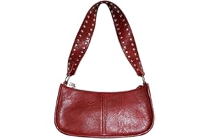 GETERUUV Shoulder Bags for Women Y2k Purse and Handbags Retro Studded Crossbody Bag Small Shoulder Purse Leather Hobo Handbag