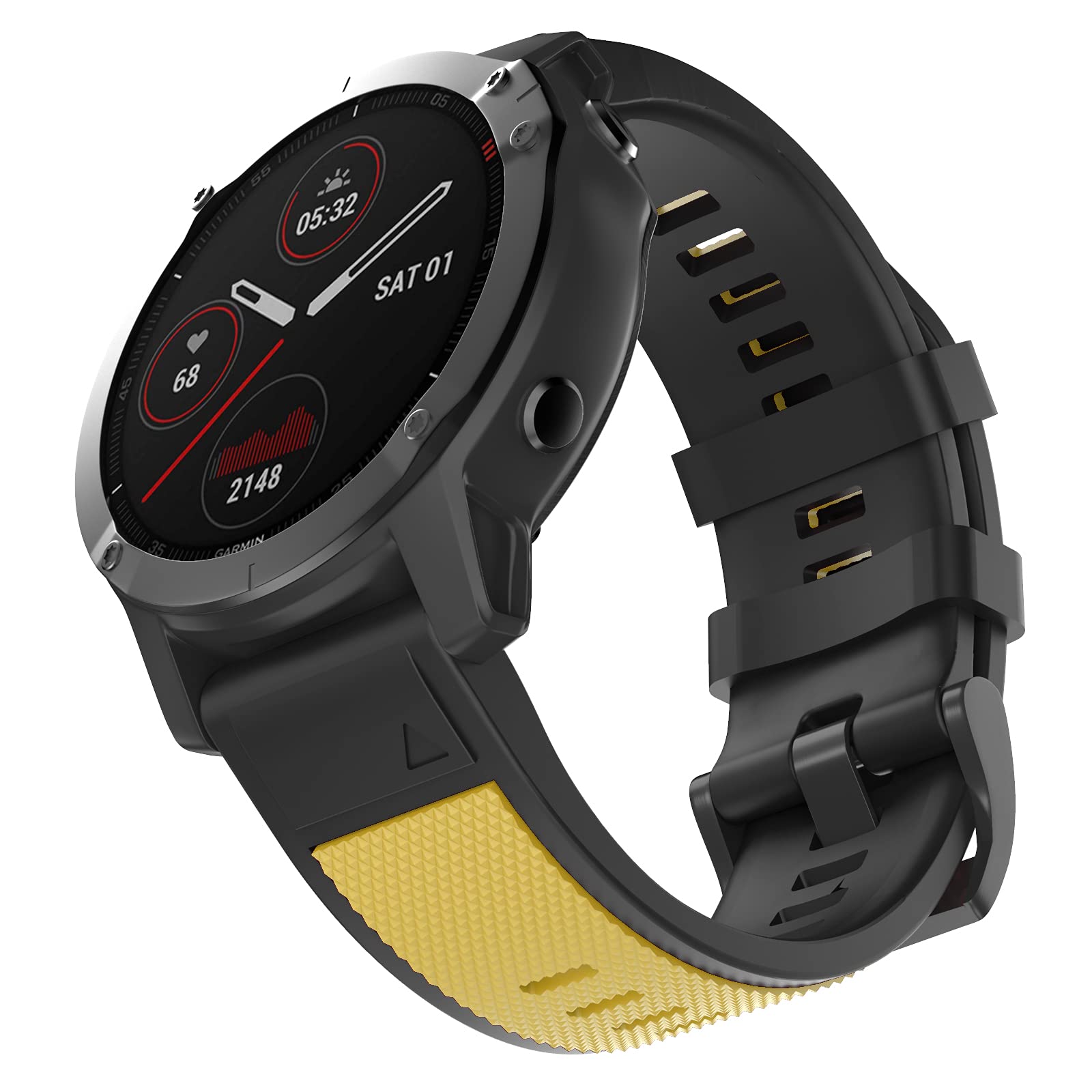 OVERSTEP Strap for Fenix 8 47mm,Fenix E Soft Silicone Replacement Band for Fenix 5,Fenix 6,Fenix 7,Epix Pro 47mm,Quatix 5,Approach S62.