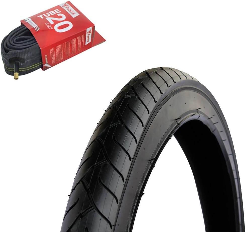 Fenix Bicycle Bike Tire All Black & Tube 20" x 3.00" 33mm