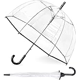 RONIARE Clear Bubble Umbrellas for Rain Large Windproof Dome Umbrella for Weddings,Prom, Graduation and Outdoor Events for Men and Women