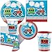 All Aboard Train Theme Kids Birthday Party Supplies Set for 16 Guest Boys and Girls - (1) Keepsake Plastic 16 oz. Cups - Paper Plates, Napkins, Cups, Table Covers - Disposable Food Cake