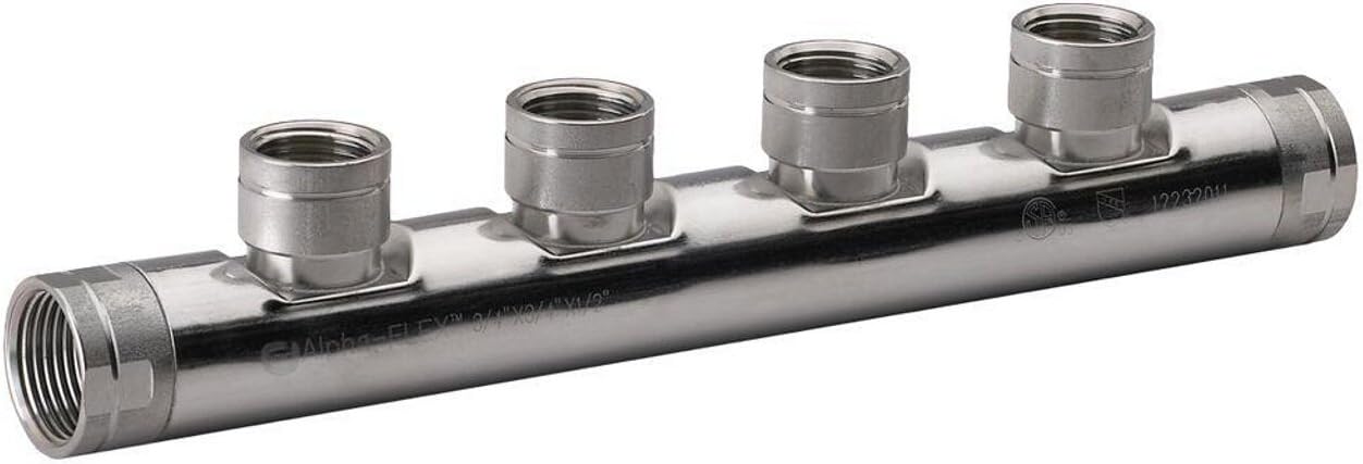 HomeFlex 11-070504 3/4-Inch x 3/4-Inch x 1/2-Inch Stainless Steel FIPT Manifold