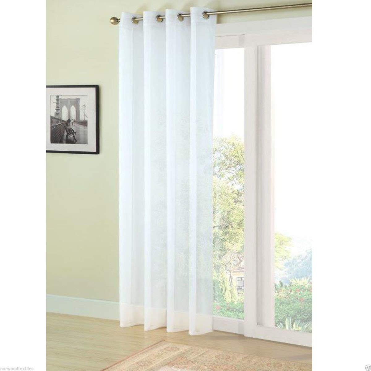 Plain Eyelet Voile - Ivory 54"/137cm