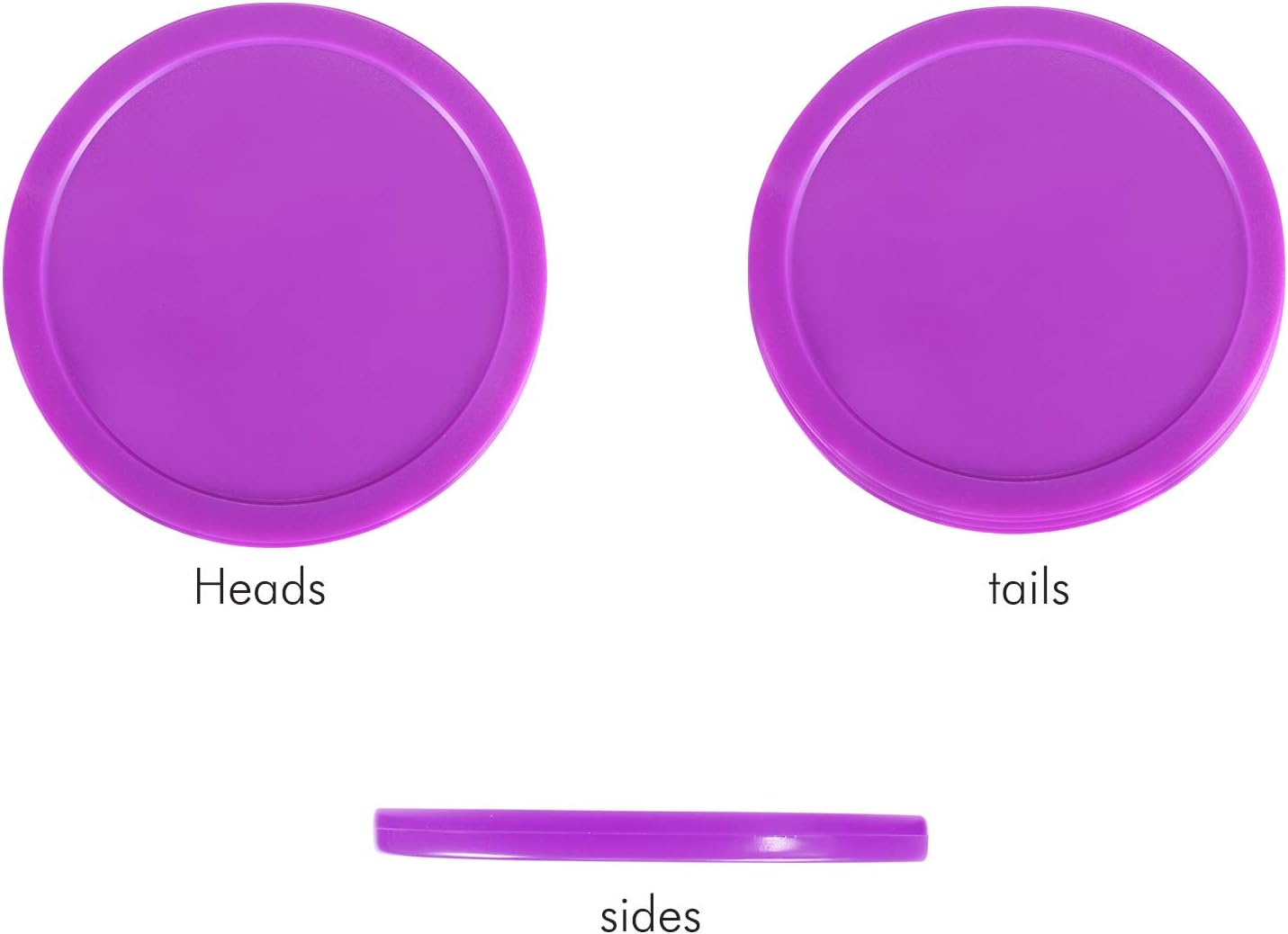 8 Pieces Air Hockey Pucks Replacement Round Pucks for Game Tables, Equipment, Accessories (Blue, Yellow, Purple, Orange, 3.2 Inch): Toys & Games