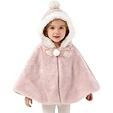 HKSICHENGKEJI Toddler Hooded Cape Cute Baby Furry Hoodie Cloak Shawl Jacket Car Seat Coat Poncho Outwear 0-3 Year Boys Girls