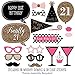 Big Dot of Happiness Finally 21 Girl - 21st Birthday Photo Booth Props Kit 20 Count