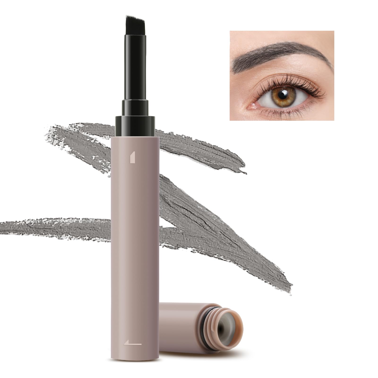 Boobeen Cream Eyebrow Pomade, Waterproof Brow Contouring Pen, Eyebrow Color that Fills and Shapes Brow Hairs, Long Lasting