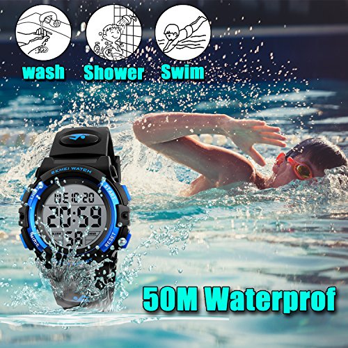 1 Watch+Waterproof+Stopwatch+Digital+Wristwatch