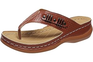 JURANMO Orthopedic Sandals for Women Arch Support Flip Flops Platforms Wedge Sandals Breathable Anti Slip Sandals