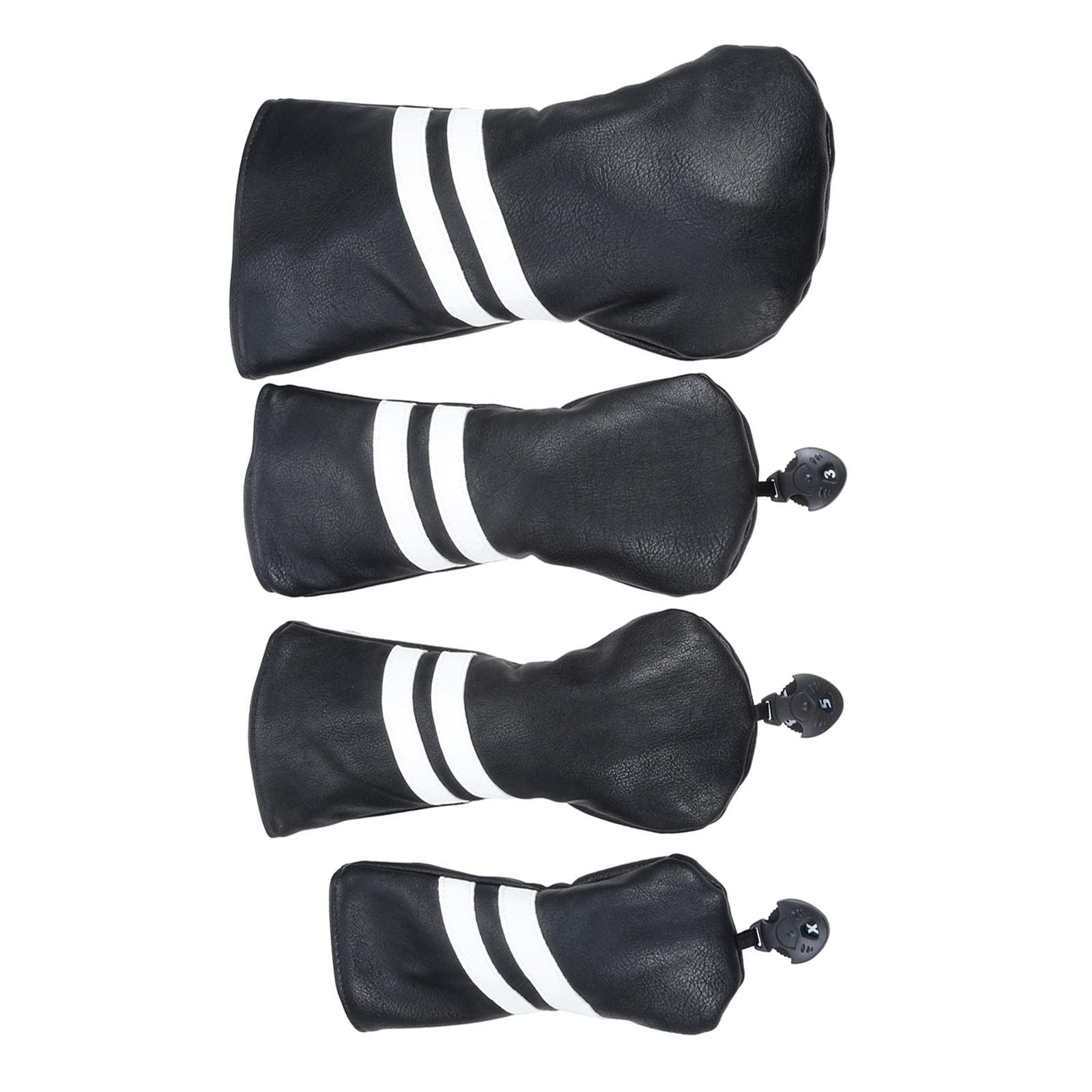 Perfeclan 1 Set of Golf Club Head cover fits Fairway Woods for Fairway Woods Headcovers Golf Club Headcovers Club Protection Accessories PU Leather, Black