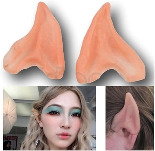 Amazon Cocomoka つけ耳 両耳用 ハロウィン 仮装小道具 トンガリ ホビット 妖精 衣装道具 特殊メイク シリコン製付け耳 尖った耳 コスプレ お化け 変装 演劇 映画 舞台 グッズ アイテム コスプレ 仮装 通販