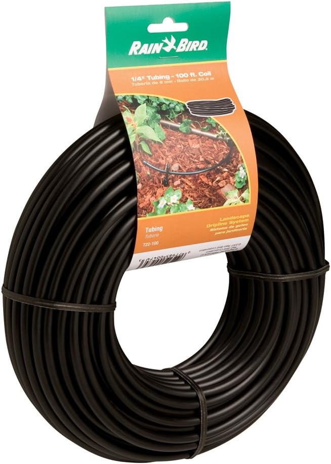 Rain Bird T22-250S Drip Irrigation 1/4" Blank Distribution Tubing, 250'Roll, Black : Pond Filtration Tubing : Industrial & Scientific