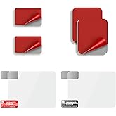 4 Double-Sided Dash Cam Adhesive Pads with 2 Electrostatic Films | High-Bond Mounting Tape for Windshield &amp; Dashboard, Electrostatic Film for Clean Removal from Glass, With Adhesion Promoter