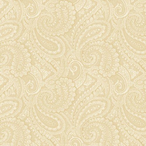 Essentials Paisley Tan 108" Wide Quilt Backing Fabric By The Yard