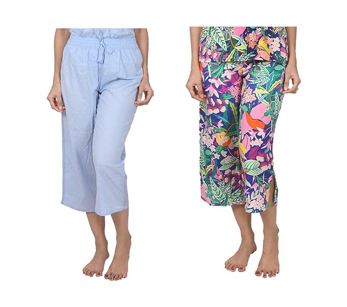 Buy B Stories Women S Two Pack Cotton Capri Pants At Amazon In