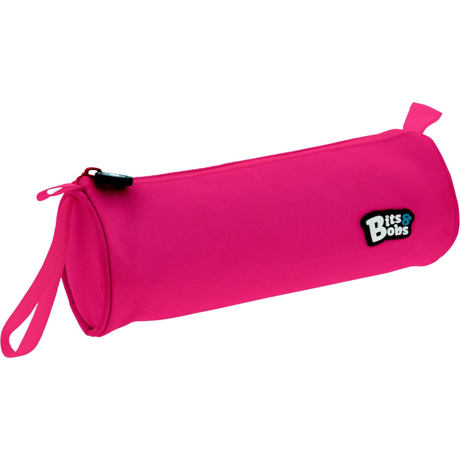 Grafoplás | Round School Pencil Case | Fuchsia Pink | 23 x 8 cm | Bits & Bobs | Vivid Colours, Fuchsia, 23x8cm, School