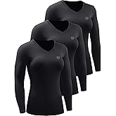 NELEUS Women's 3 Pack Compression Shirts Long Sleeve Yoga Athletic Running T Shirt