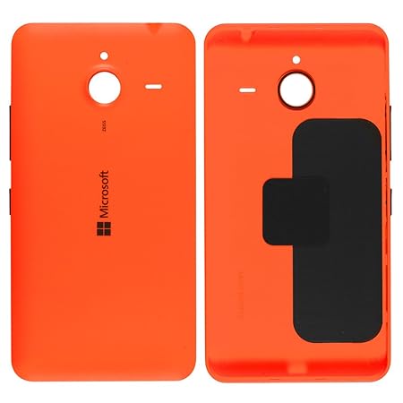 Original Microsoft Akkudeckel orange für Microsoft Lumia 640 XL (Akkufachdeckel, Batterieabdeckung, Rückseite, Back-Cover) - 