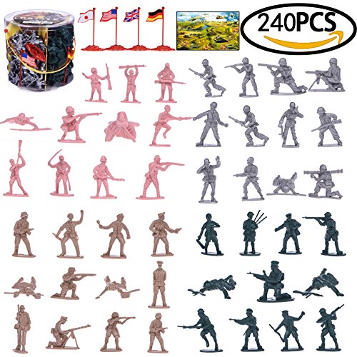 Toys soldier army men military world war ii ww2 combat plastic sp…
