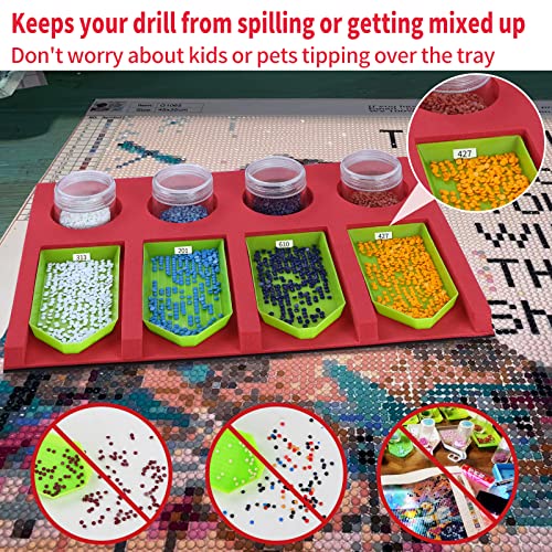 Diamond Painting Accessories Tray Organizer, MultiBoat Tray Holder for