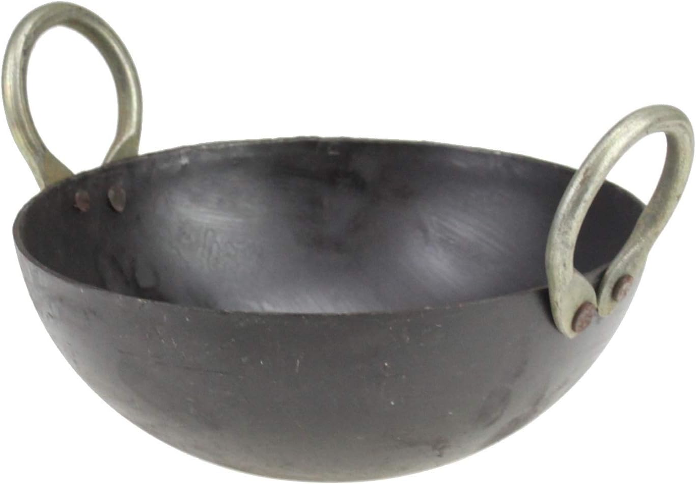 Iron Karahi Kadai Kadhai Iron Wok Balti Dish with Handles NonStick