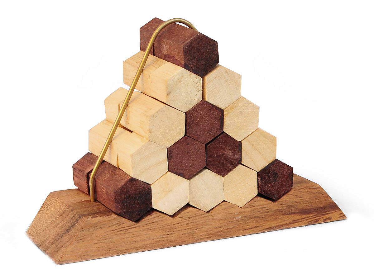 Logica Puzzles Art. Bees Nest - Brain Teaser in Fine Wood - Difficulty 5/6 Incredible - For Experts - Leonardo da Vinci Collection