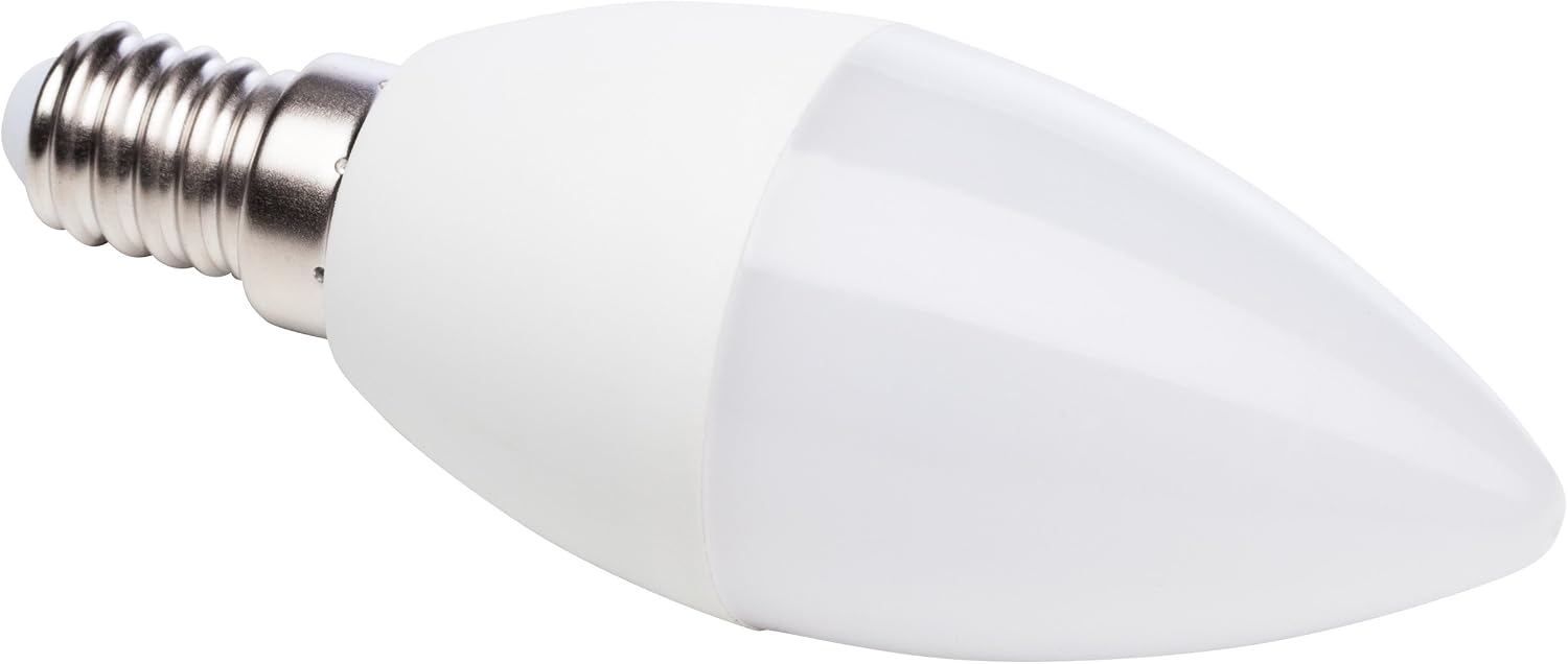 MÜLLER-LICHT 400246 A +, HD95-LED Lamp Candle Mold Replaces 37 W, plastic, 5.5W, E14, white, 10 x 3.7 x 3.7 cm - Image 3