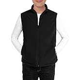 Haloumoning Boys Fleece Full Zip Vest Kids Polar Lightweight Sleeveless Jacket Fall Warm Outwear 5-14 Years