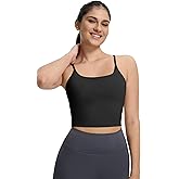 ECOPARTY Wirefree Padded Yoga Sports Bra for Women - Moisture Wicking Quick Dry Workout Crop Tank Camisole