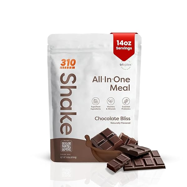 310 NUTRITION ALL-IN-ONE MEAL REPLACEMENT SHAKE-SUPERFOOD PROTEIN WITH FIBER, PROBIOTICS & ADAPTOGENS – LOW CARB, VEGAN, KETO & PALEO FRIENDLY –𝟭𝟰 𝗦𝗲𝗿𝘃𝗶𝗻𝗴𝘀 𝗖𝗵𝗼𝗰𝗼𝗹𝗮𝘁𝗲 𝗕𝗹𝗶𝘀𝘀