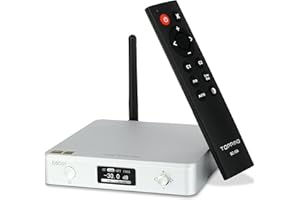 KGUSS Topping D50 III DAC Preamplifier - LDAC Bluetooth 5.1 Dual ES9039Q2M D/A Chips Supports DSD512 PCM768kHz,PEQ Adjustment and Remote Control (Silver)