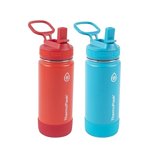 ThermoFlask Kids Bottle with Straw Lid Durable Dishwasher-Safe