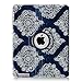 Fintie Rotating Case for iPad 4 3 2 (Old Model) 9.7 inch Tablet - 360 Degree Rotating Smart Stand Protective Cover Auto Wake/Sleep for iPad 4th Gen Retina Display, iPad 3 & iPad 2, Indigo Dreams