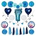 Baby Shower Decorations for Boy – Decoration Party Set! – IT’S A BOY Banner, Large Balloons, Blue & White Pom Pom Flowers, Honeycomb Balls, Tassels, Paper Fans – Decor Kit