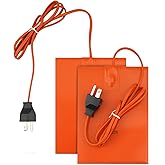 Car Engine Silicone Heating Pad 120v, 300w 6x8 Inch Universal Engine Heater Car Oil Pan Heater Pads, Electric Heated Pad Engi