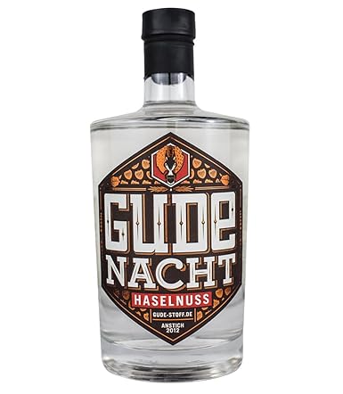 GUDE NACHT HASELNUSS - Haselnuss-Schnaps - Haselnuss-Likör - Feine Spirituose (1 x 0,5l)