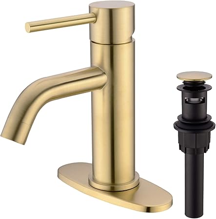 Trustmi Brass Single Lever Single Hole Bathroom Basin Sink Faucet