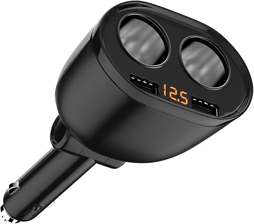 Amazon Sezac シガーソケット 車用ソケット分配器 2連 シガーライター分配器 増設 2usbポート カーチャージャー 車載充電器 電圧バッテリー表示 電圧測定 最大3 6a 5v 充電急速充電 12 24v車対応 ソケット分配器 車 バイク Amazon Sezac シガーソケット 車用ソケット分配器 2連 シガーライター分配器 増設 2usbポート カーチャージャー 車載充電器 電圧バッテリー表示 電圧測定 最大3 6a 5v 充電急速充電 12 24v車対応 ソケット分配器 車 バイク