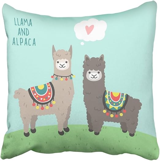 Amazon Com Emvency Decorative Throw Pillow Covers Cases Lama Cute