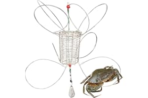 Crab Snare Trap - 8-Loops Crabbing Hook - Multi-Purpose Portable Crab Snare for Ice Fishing Deep Sea Pier Kayak Beach Crawfis