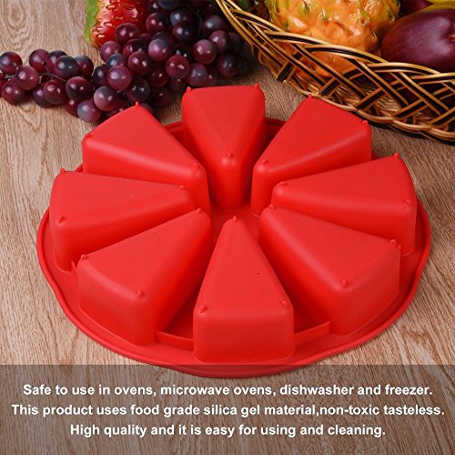 8 Cavity Scone Pans Silicone Cake Mold Pastry Mould Oven Bread Pizza Bakeware