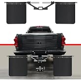 BST BSSP 2" 2.5" 3" Hitch Mounted Mud Flaps, Universal Heavy-Duty Mud Flaps System Height and Width Adjustable for Most Types of Vehicles