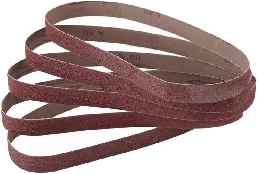 1 Inch x 30 Inch Sanding Belts, 60/80/120/240/320 Grits, Belt Sander Tool for Woodworking, Metal Polishing, 5 Pack Aluminum Oxide Sanding Belt