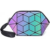 Geometric Luminous Tote Bag Holographich Purses and Handbags Flash Reflactive Crossbody Bag for Women