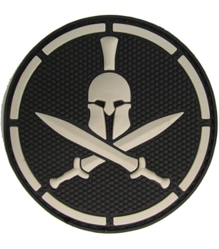 Spartan Warrior Spear Shield Embroidered Patch Iron-on/sew-on Custom