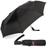 ShedRain Vortex Windproof Compact Travel Umbrella, Auto Open Close | Folding Umbrella, Vented Canopy, Cable Enforced Technology, 75 MPH Wind Rated