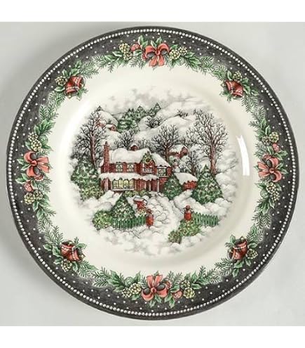 Royal Stafford Christmas Village Salad Plate, Set of 4 : Amazon.ca