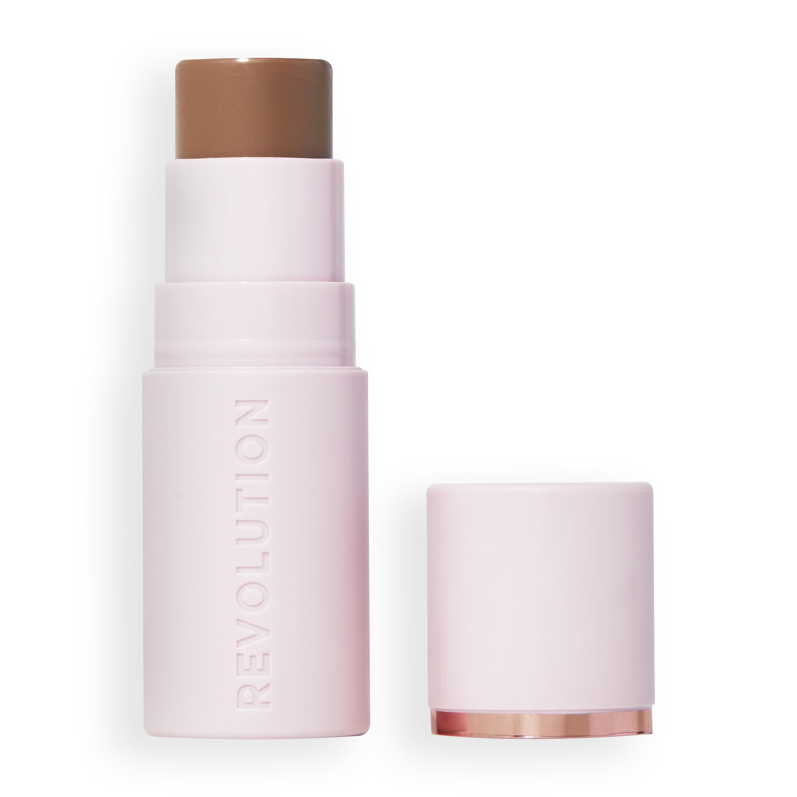 Revolution, Skin Silk Bronzer Stick, Buildable Colour for Cheek, Eye, & Lip, Cream-to-Powder Formula, Vegan & Cruelty-Free, Medium Sunset, 4.5g